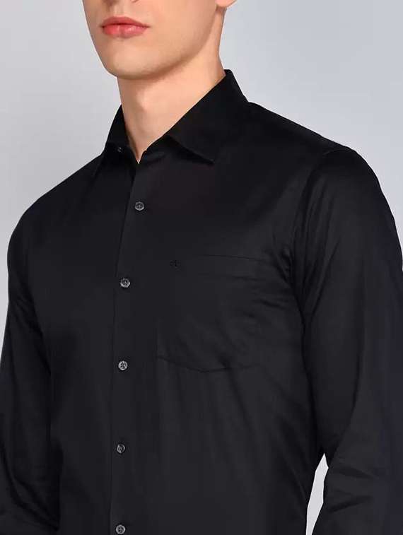 men solid long sleeve slim fit formal shirt - 22316034 -  Standard Image - 2
