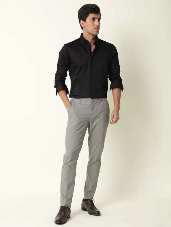 men solid long sleeve slim fit formal shirt - 22316037 -  Standard Image - 2