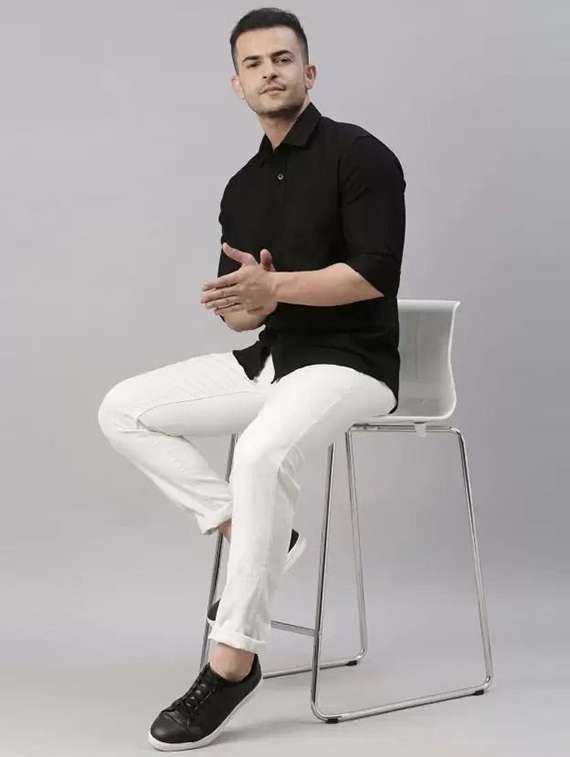 men solid long sleeve regular fit casual shirt - 22316042 -  Standard Image - 2