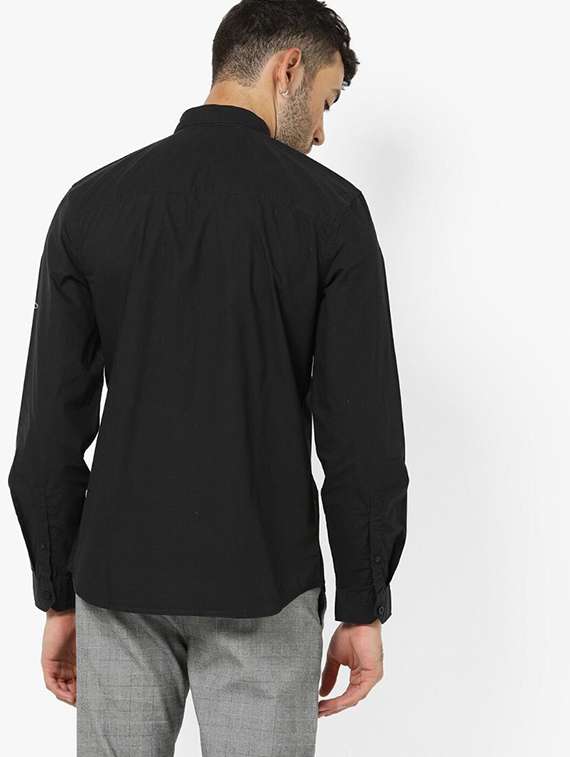 men solid long sleeve regular fit casual shirt - 22316045 -  Standard Image - 2