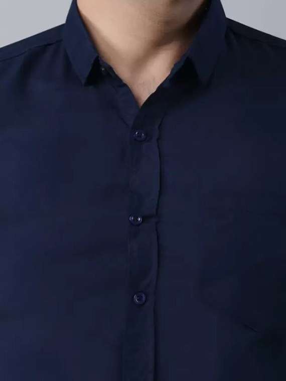 men solid long sleeve regular fit casual shirt - 22316055 -  Standard Image - 2