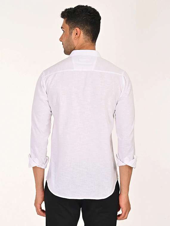 men solid long sleeve regular fit casual shirt - 22316059 -  Standard Image - 2