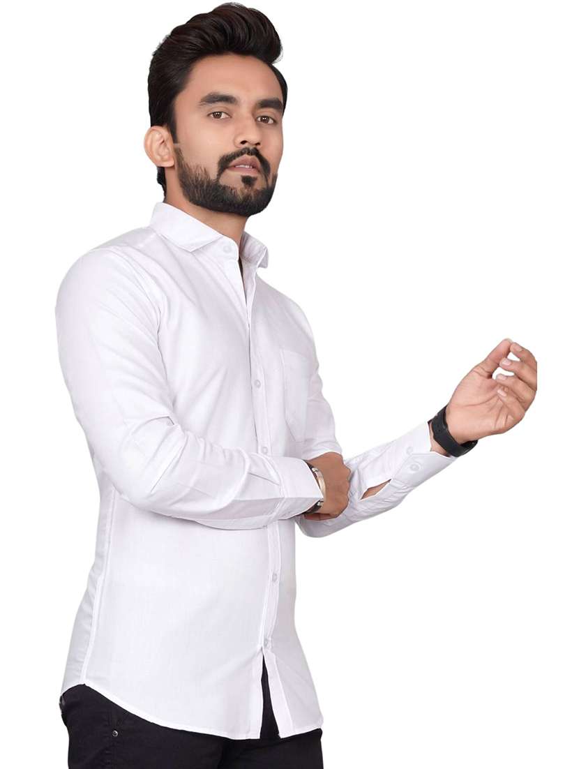 men solid long sleeve slim fit formal shirt - 22316073 -  Standard Image - 2