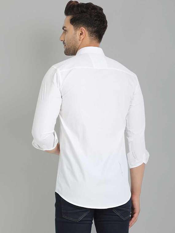 men solid long sleeve slim fit casual shirt - 22316080 -  Standard Image - 2