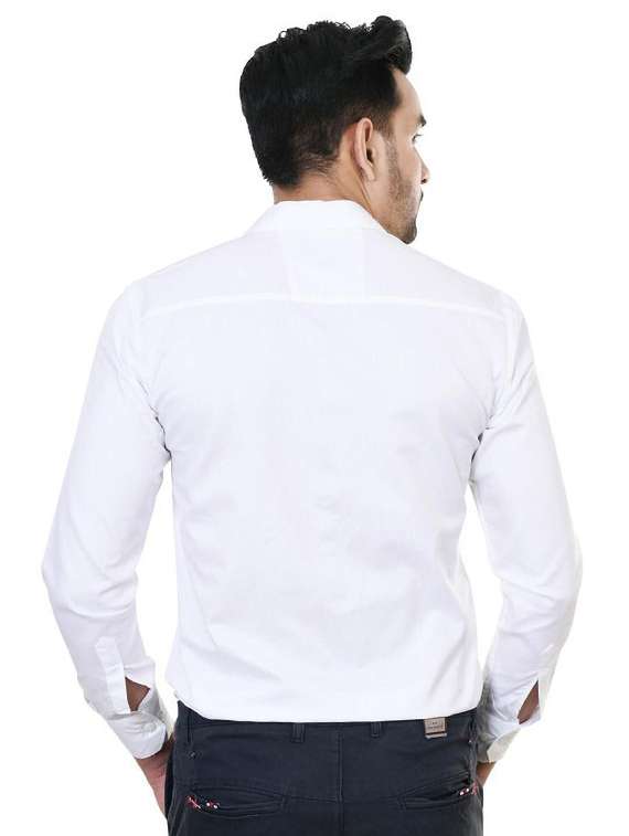 men solid long sleeve slim fit formal shirt - 22316083 -  Standard Image - 2