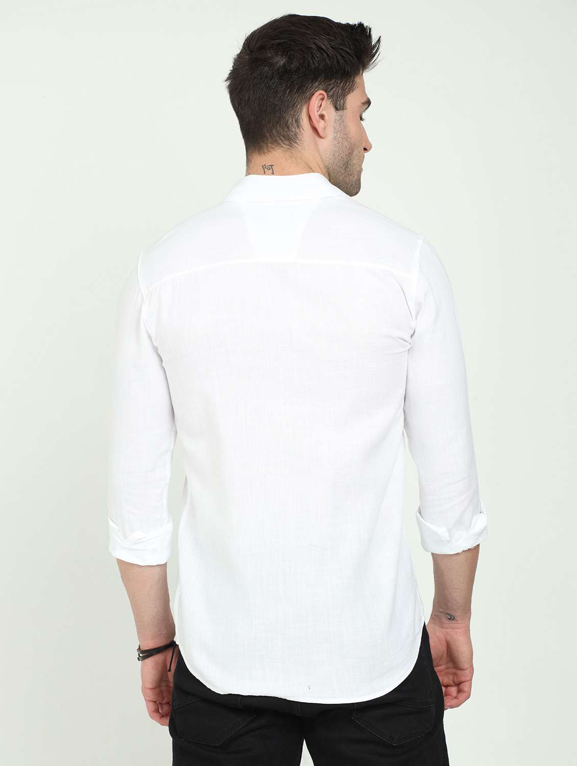 men solid long sleeve regular fit casual shirt - 22316099 -  Standard Image - 2