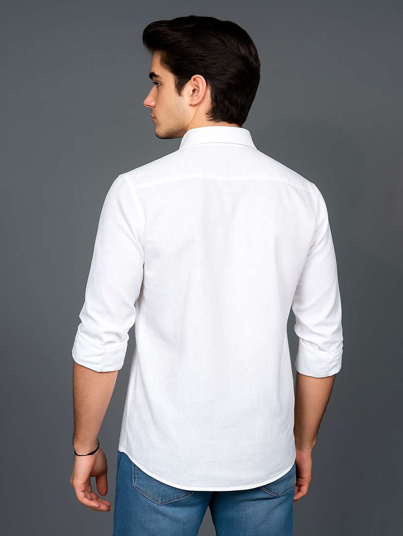 men solid long sleeve regular fit casual shirt - 22316105 -  Standard Image - 2