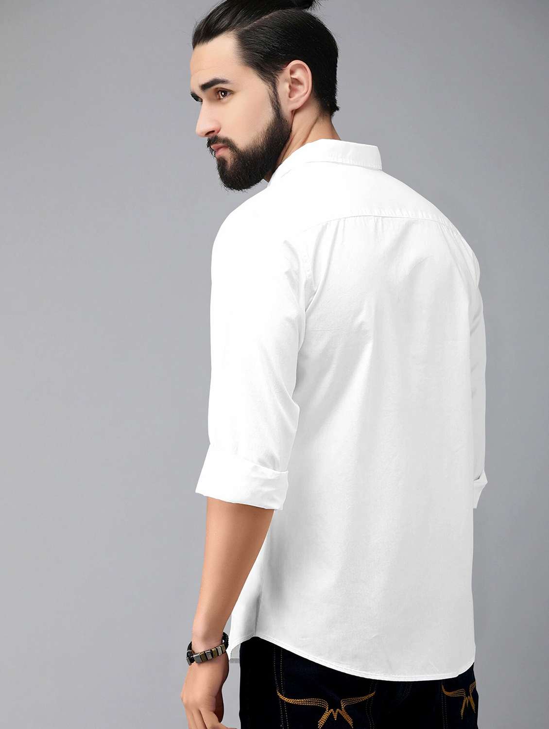 men solid long sleeve regular fit casual shirt - 22316132 -  Standard Image - 2