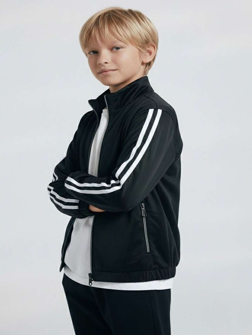 boys solid long sleeve bomber jacket - 22316232 -  Standard Image - 2