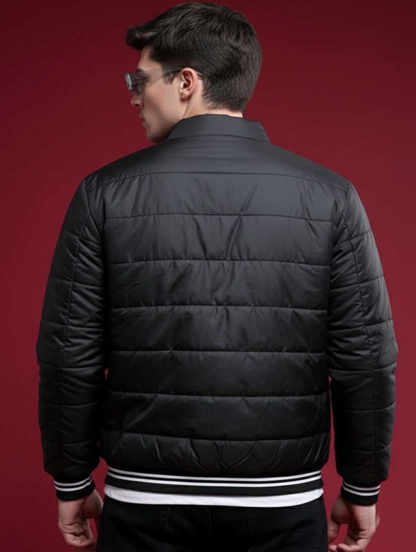 men solid long sleeve puffer jacket - 22316236 -  Standard Image - 2
