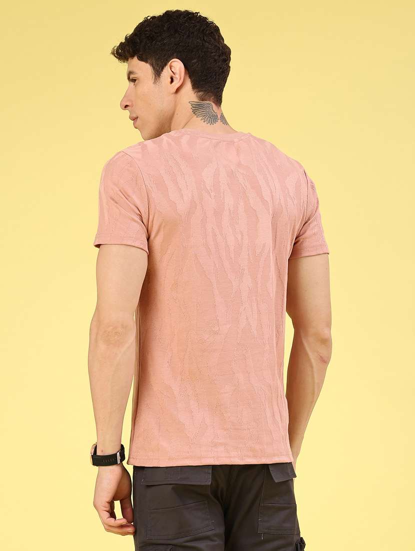 men self design short sleeve slim fit t-shirt - 22316362 -  Standard Image - 2