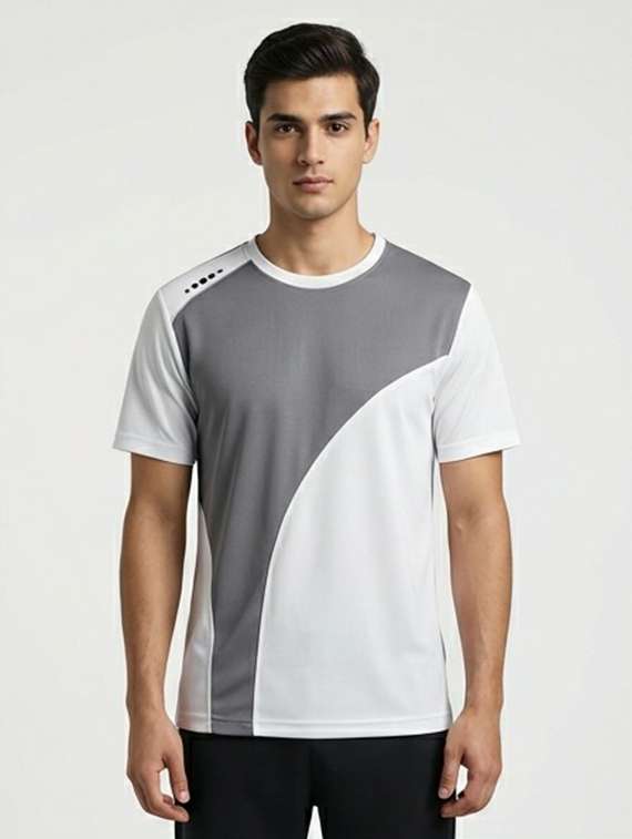men color block short sleeve regular fit t-shirt - 22316381 -  Standard Image - 2