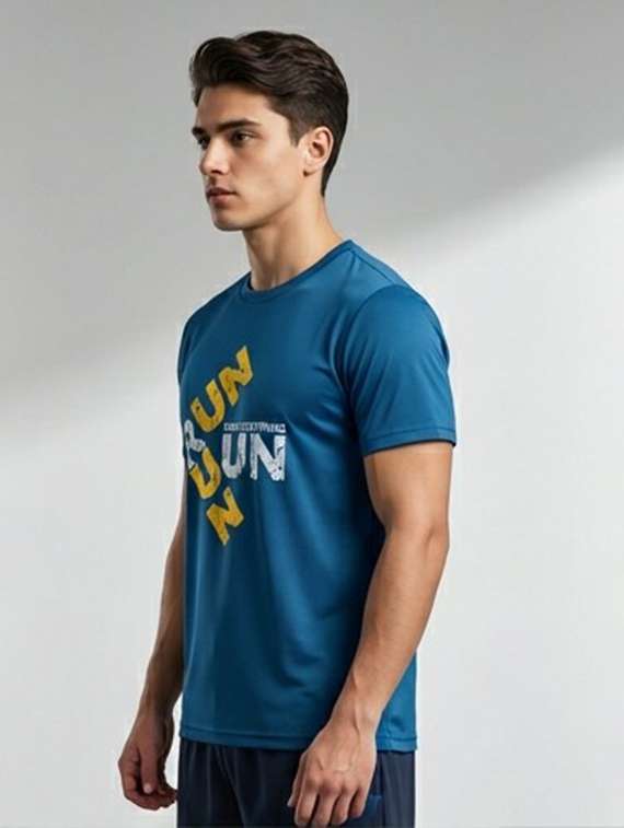 men typographic short sleeve regular fit t-shirt - 22316385 -  Standard Image - 2