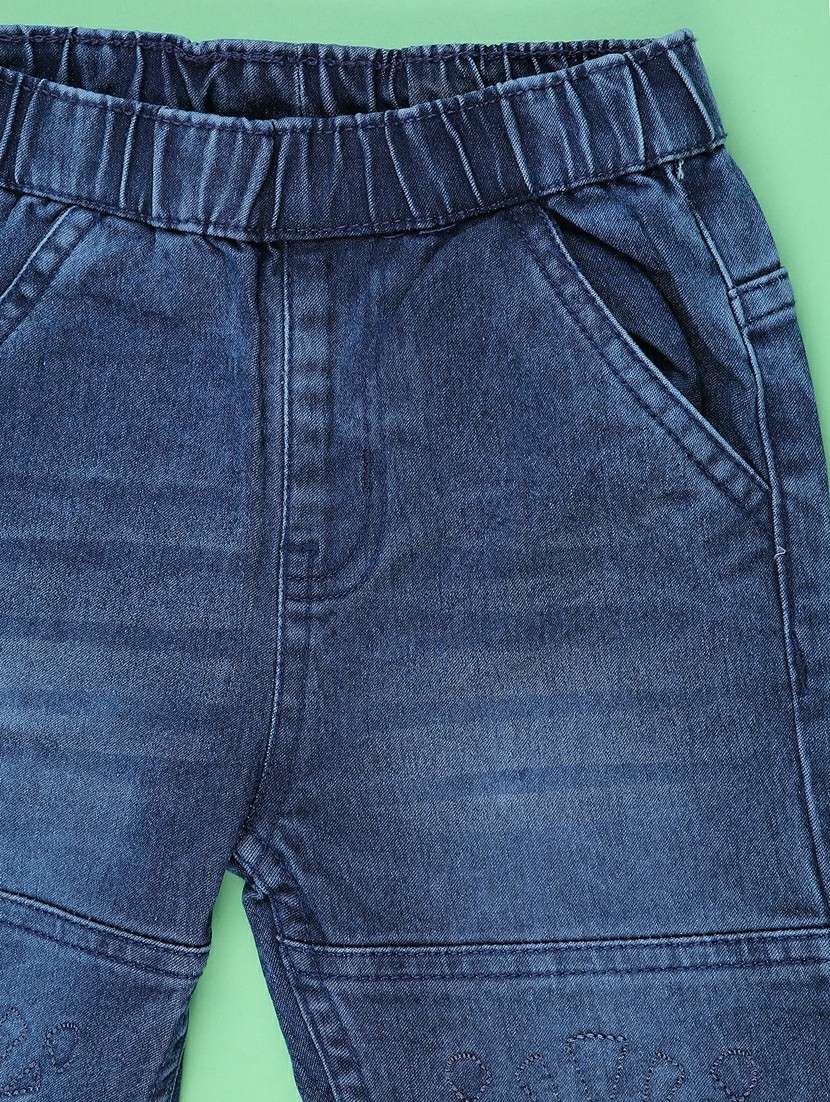 boys solid mid rise denim jogger - 22316590 -  Standard Image - 2