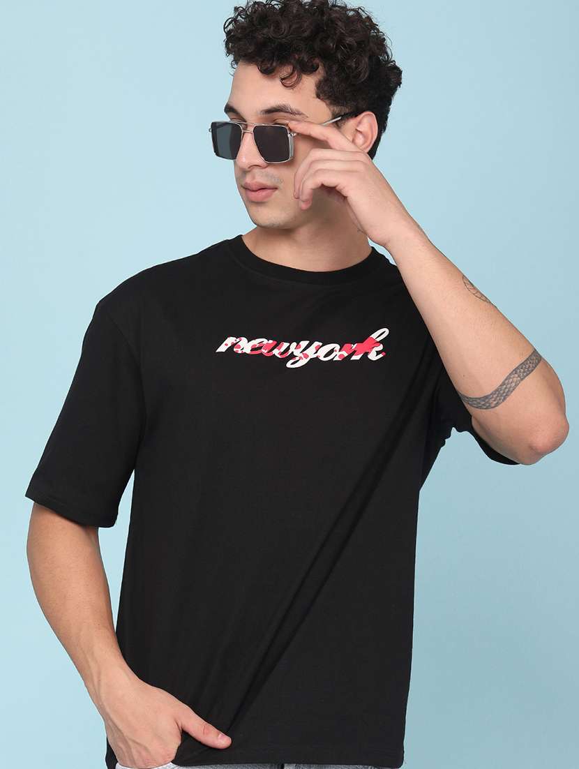 men printed short sleeves oversized t-shirt - 22316591 -  Standard Image - 2