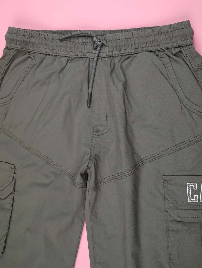 boys solid mid rise cargo shorts - 22316660 -  Standard Image - 2