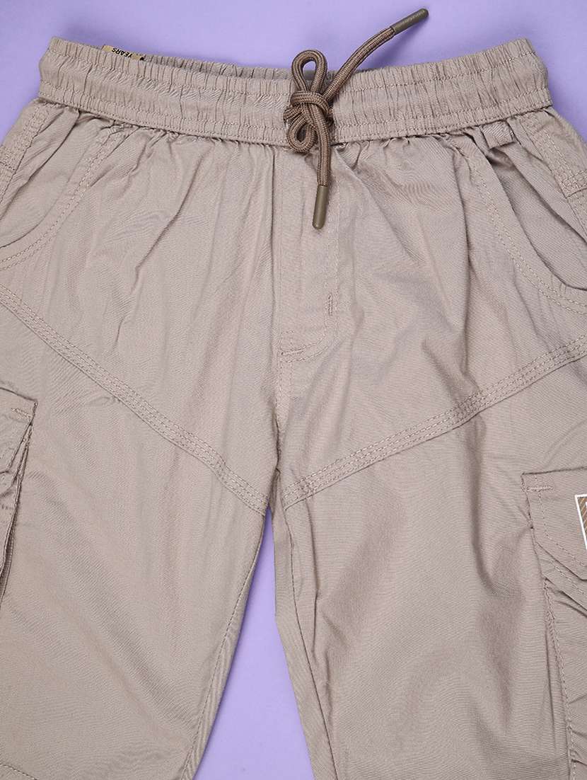 boys solid mid rise cargo shorts - 22316662 -  Standard Image - 2