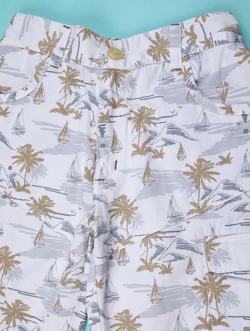 boys printed mid rise cargo shorts - 22316671 -  Standard Image - 2