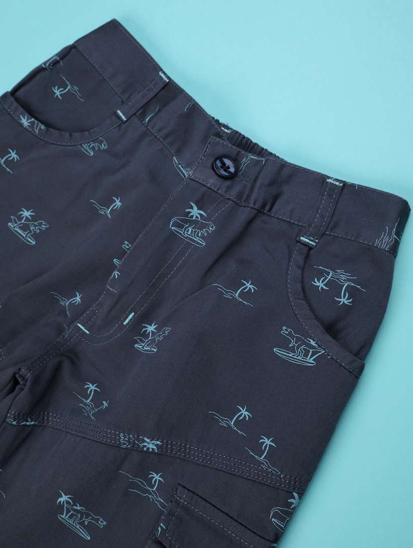 boys printed mid rise cargo shorts - 22316672 -  Standard Image - 2