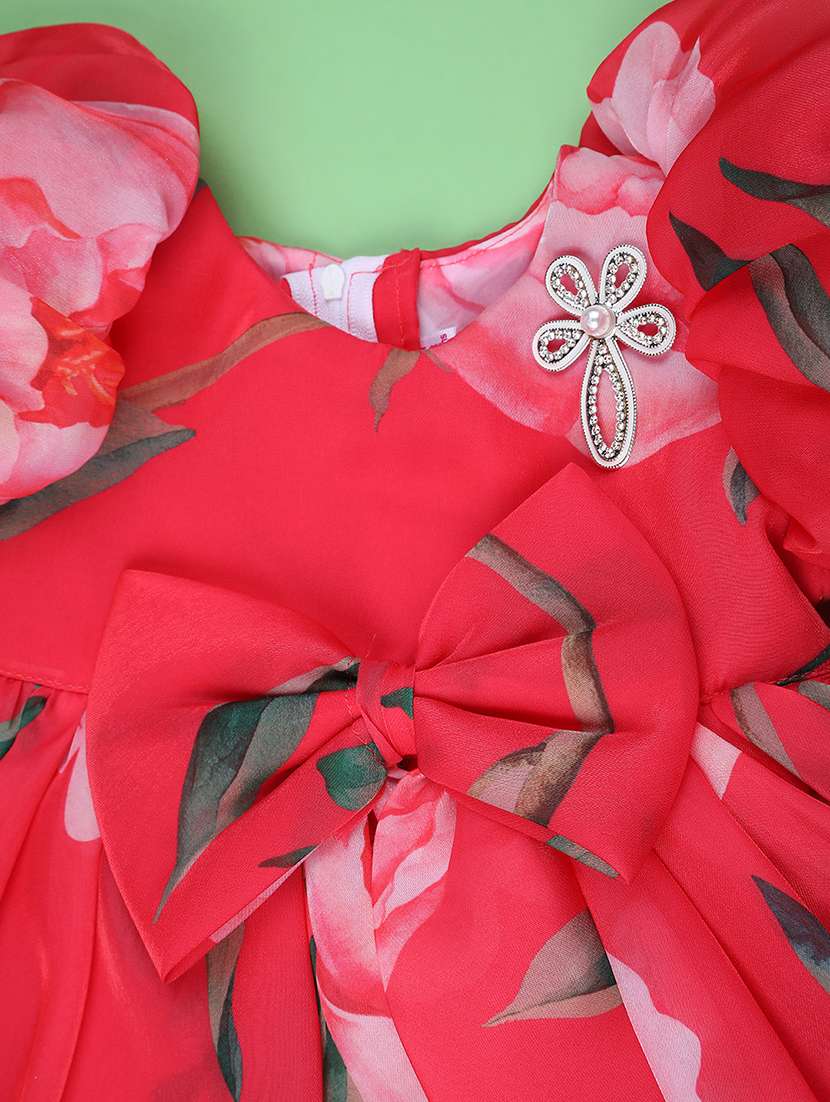 girls printed short sleeve frock - 22316709 -  Standard Image - 2