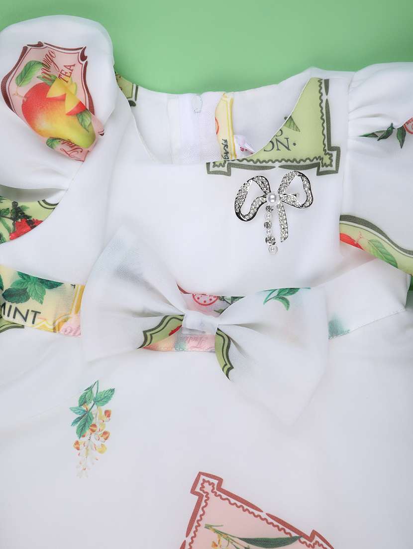 girls printed short sleeve frock - 22316722 -  Standard Image - 2