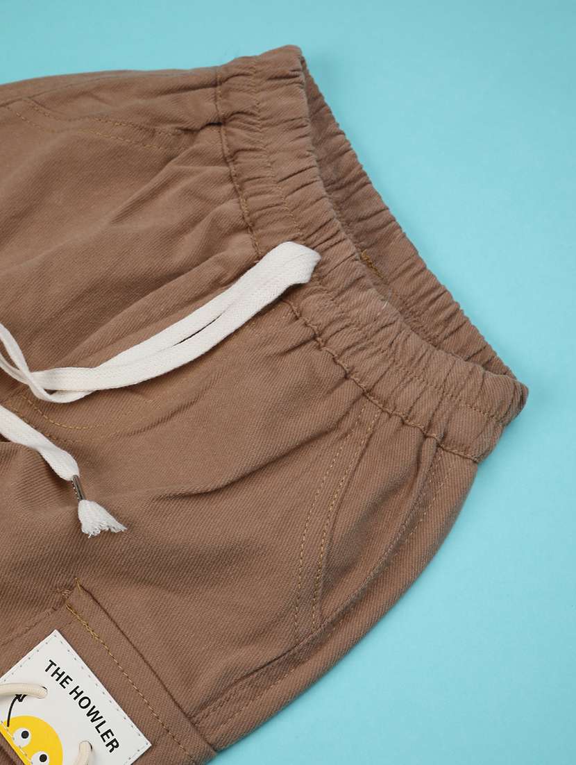 boys solid mid rise cargo - 22316726 -  Standard Image - 2