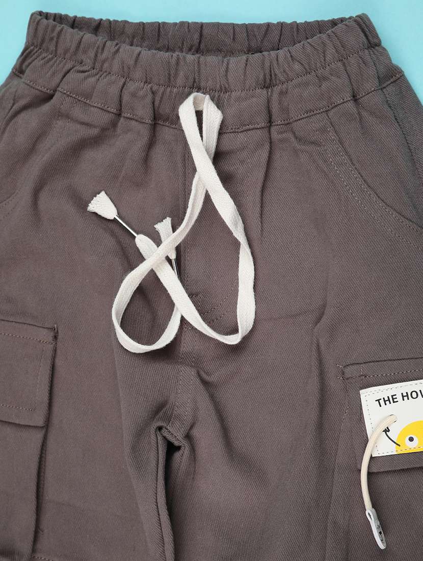 boys solid mid rise cargo - 22316728 -  Standard Image - 2