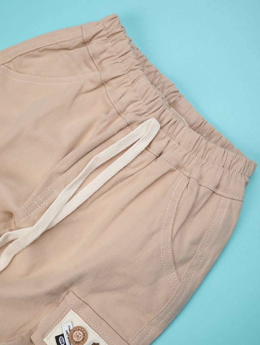 boys solid mid rise regular fit cargo - 22316740 -  Standard Image - 2