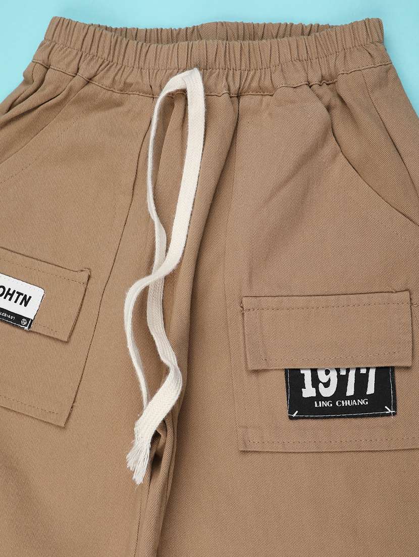 boys solid mid rise cargo - 22316742 -  Standard Image - 2