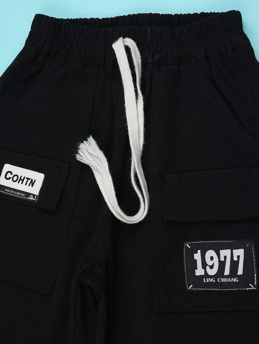 boys solid mid rise cargo - 22316743 -  Standard Image - 2