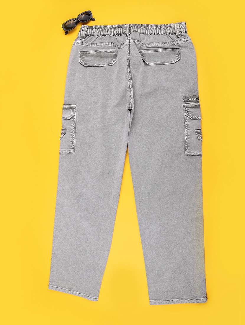 boys washed mid rise cargo jeans - 22317109 -  Standard Image - 2