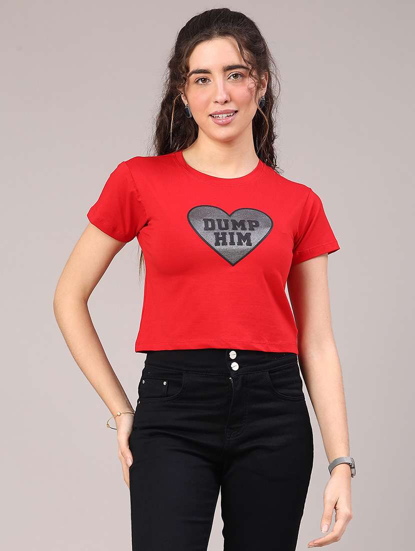 women printed short sleeve t-shirt