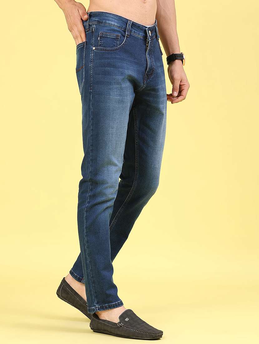 men washed mid rise full length slim fit jeans - 22317476 -  Standard Image - 2
