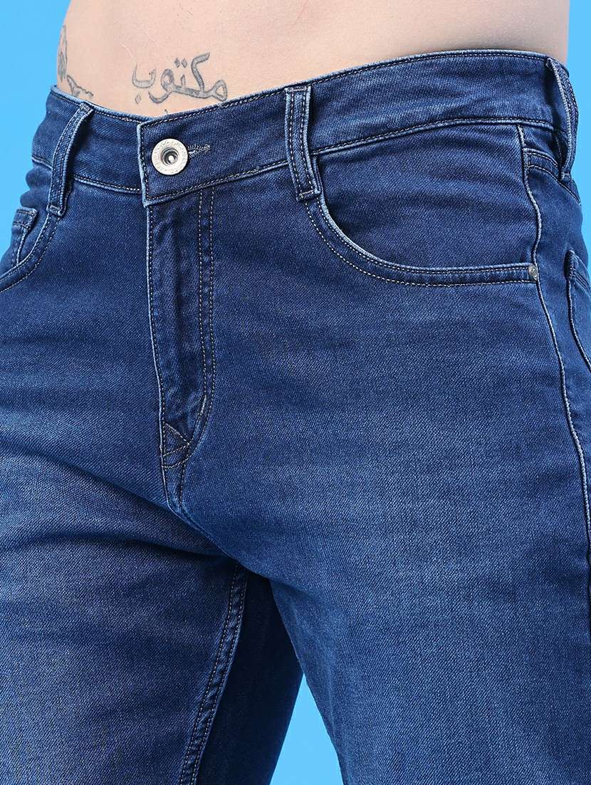 Men Washed Mid Rise Full Length Slim Fit Jeans - 22317480 -  Standard Image - 2