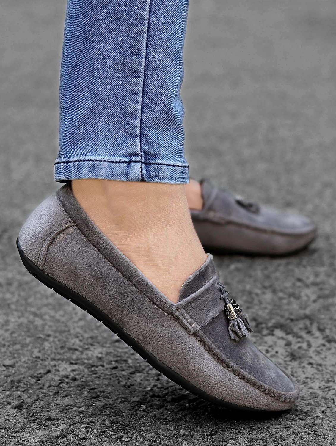 men grey slip on loafer - 22317492 -  Standard Image - 2