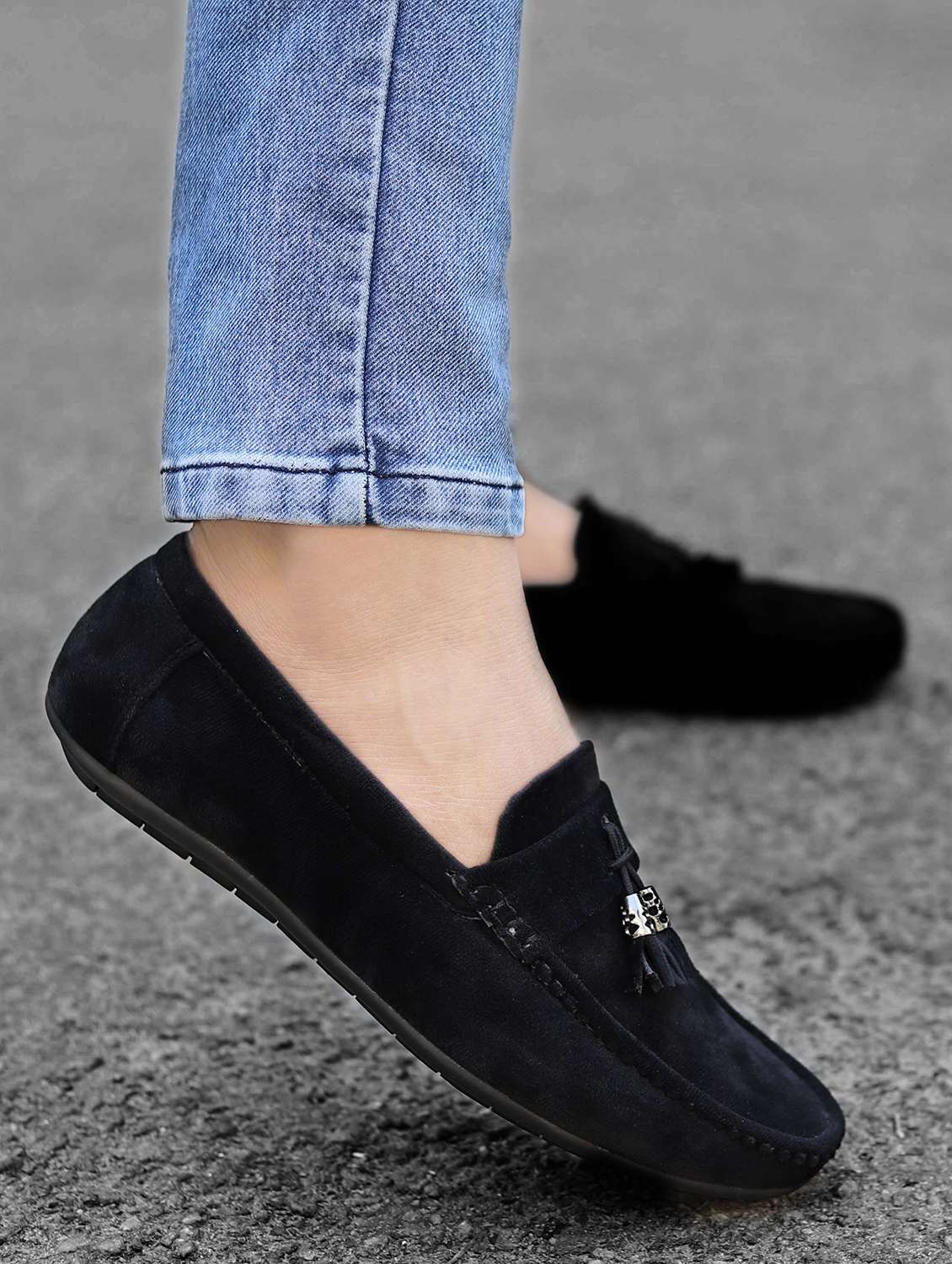 men black slip on loafer - 22317493 -  Standard Image - 2