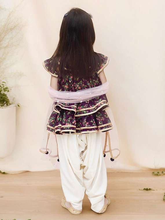 girls printed kurta and dhoti set - 22317593 -  Standard Image - 2