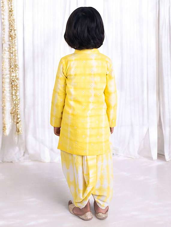 boys printed long sleeve kurta set - 22317600 -  Standard Image - 2