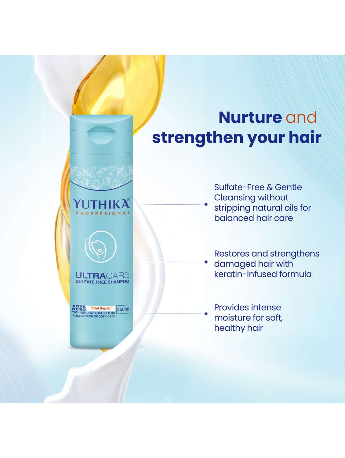 yuthika proffesional ultra sulphate free shampoo 250ml - 22317649 -  Standard Image - 2