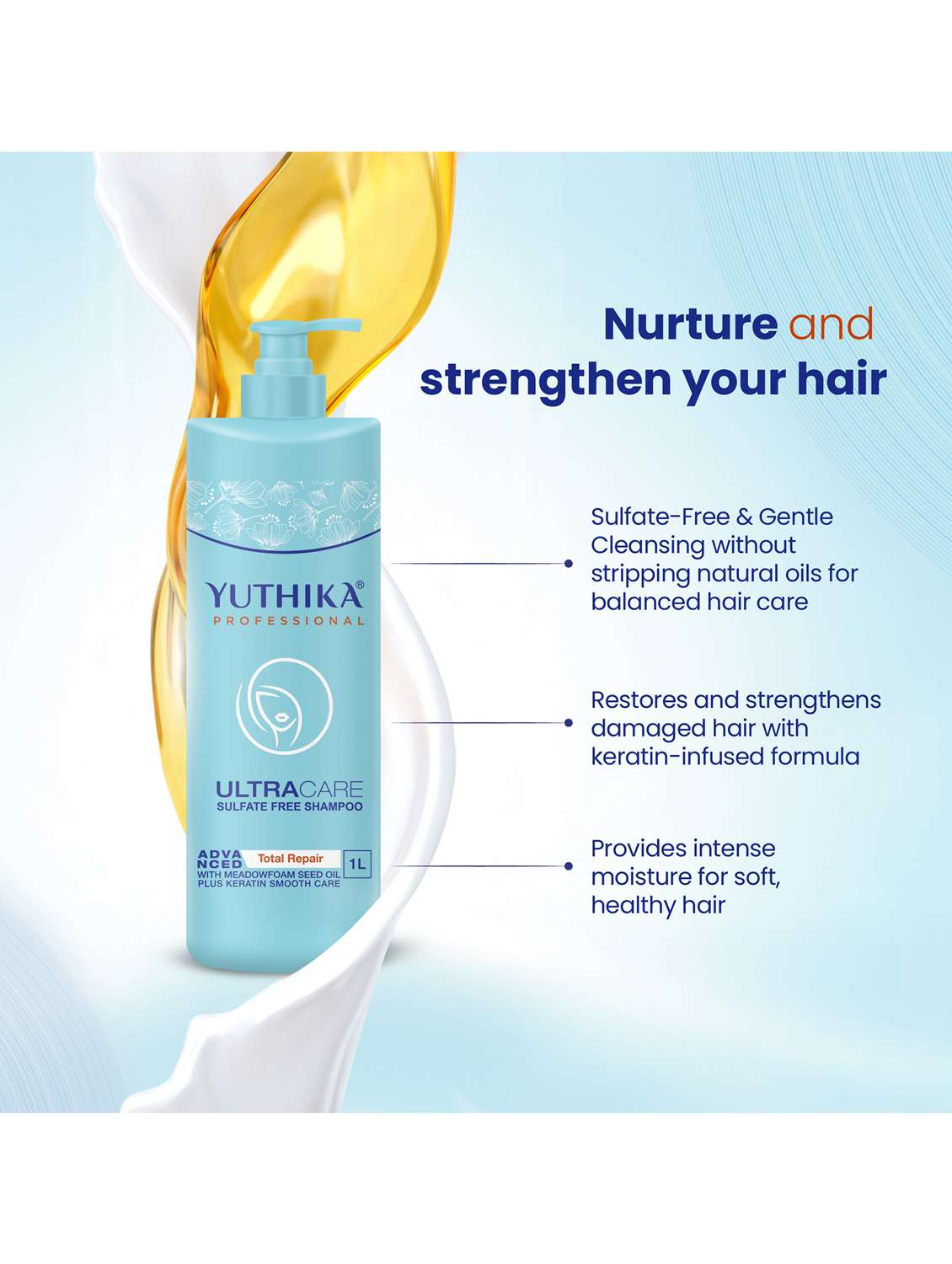 yuthika proffesional ultra sulphate free shampoo 1000ml - 22317720 -  Standard Image - 2