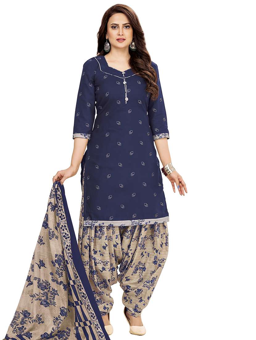 women printed unstitched suit set