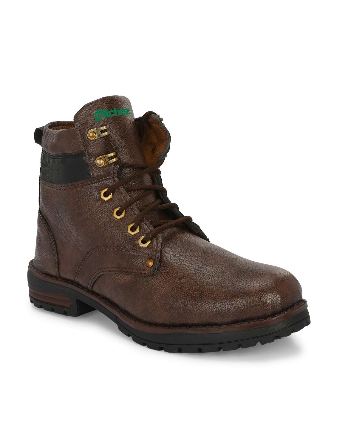 men brown lace up boot - 22318569 -  Standard Image - 2