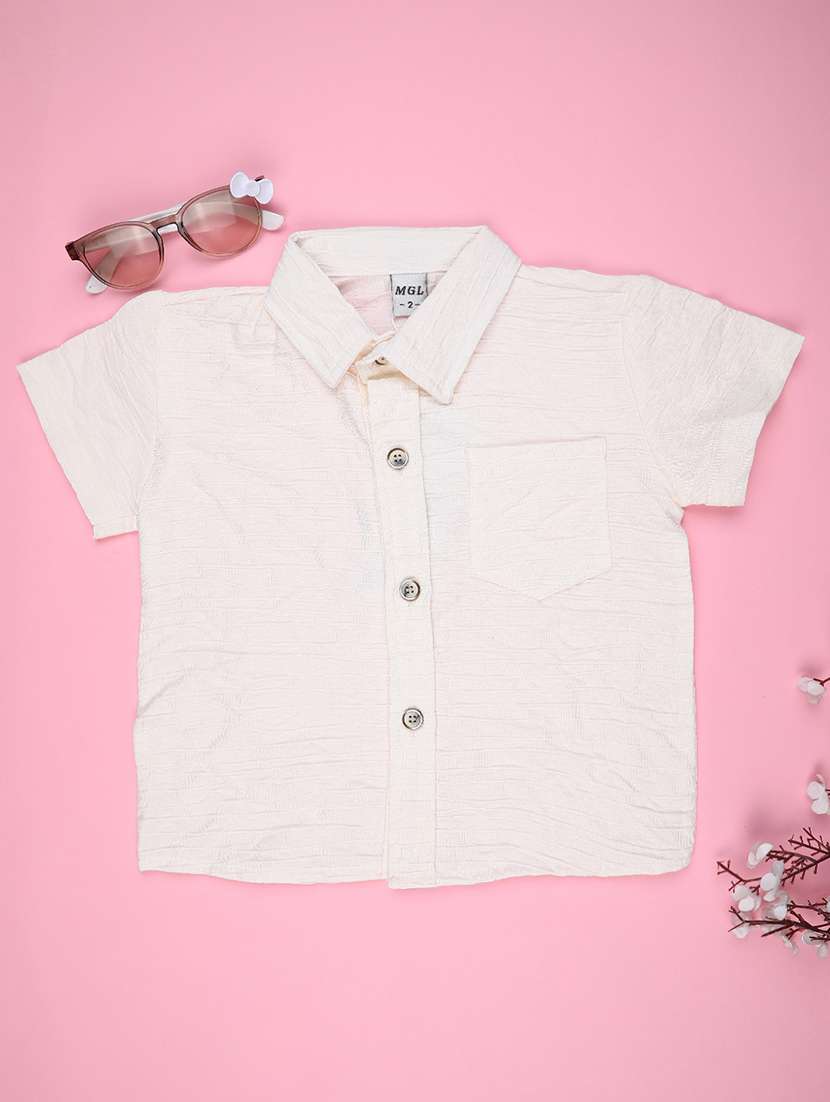boys collared short sleeve shirt