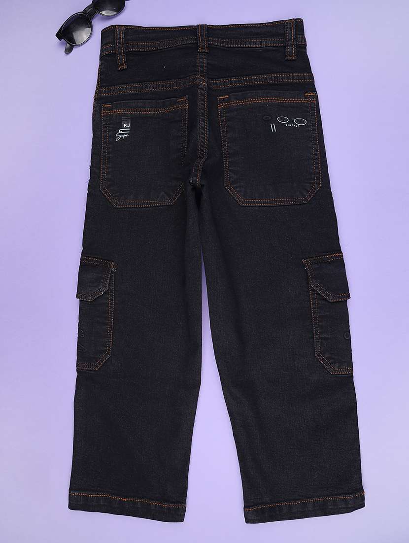 black poly cotton plain jean - 22318882 -  Standard Image - 2