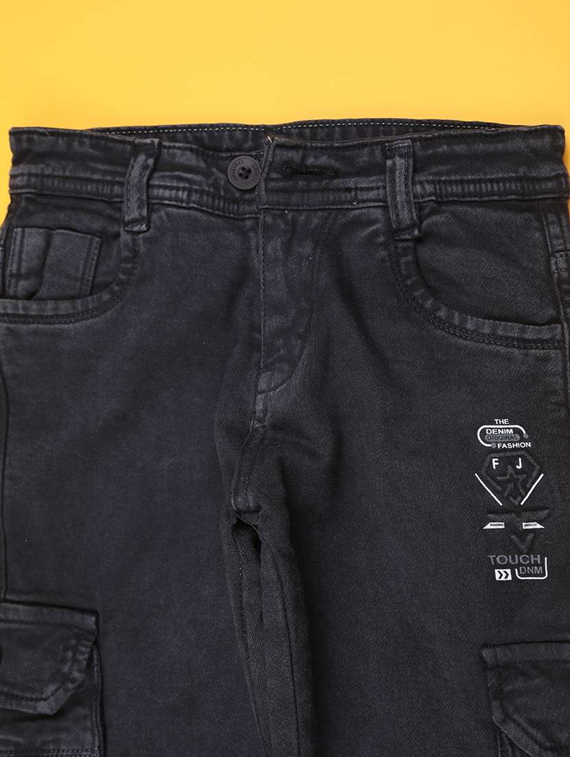 boys solid mid rise cargo - 22318896 -  Standard Image - 2