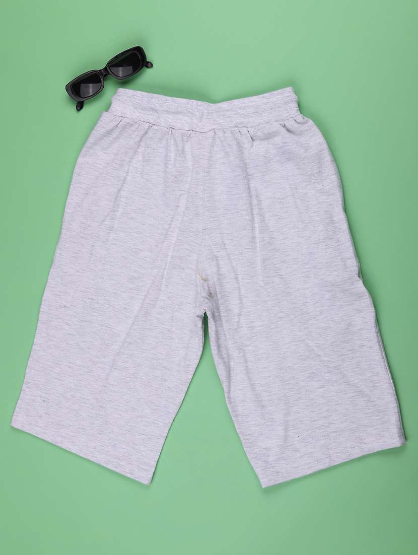 grey cotton shorts & three fourth - 22319024 -  Standard Image - 2