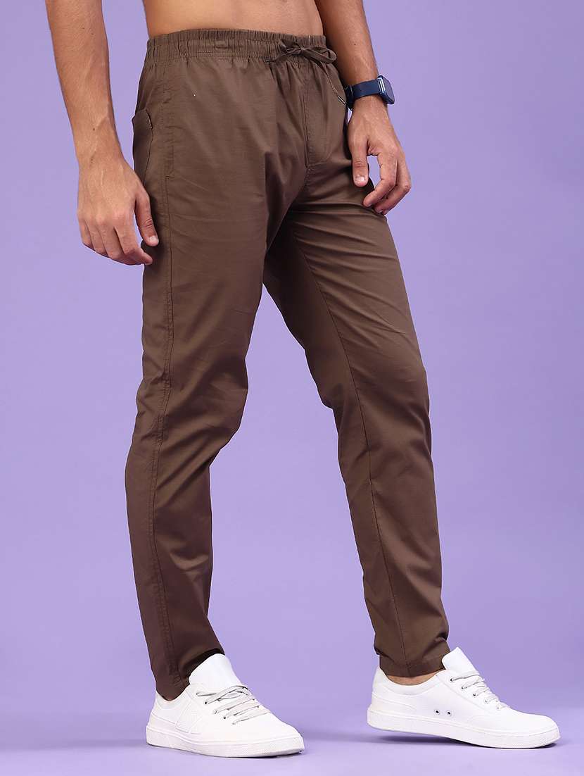 men solid mid rise chinos casual trouser - 22319168 -  Standard Image - 2