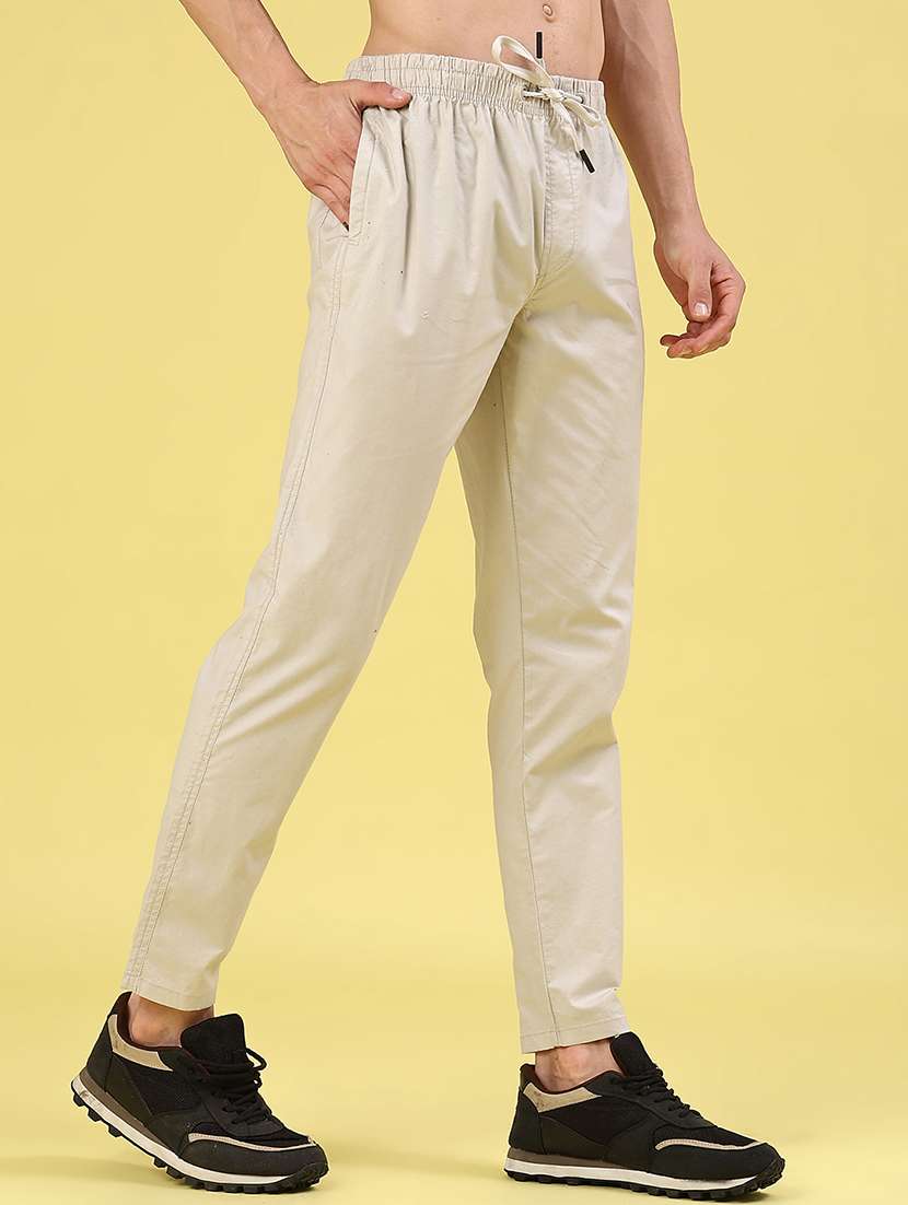 men solid mid rise chinos casual trouser - 22319173 -  Standard Image - 2