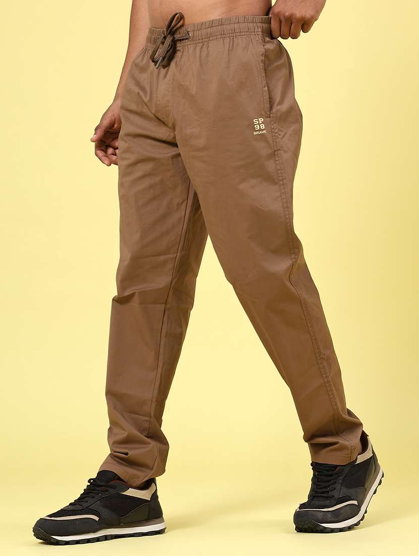 Brown Cotton Chinos Casual Trousers - 22319178 -  Standard Image - 2