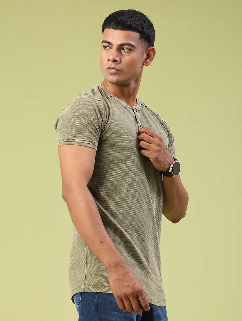 men self design short sleeve slim fit t-shirt - 22319204 -  Standard Image - 2